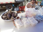 Jiaozi pork dumplings - Chinese food - Sunday Asian Street food market in Santo Domingo