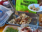 Jiaozi pork dumplings - Chinese food - Sunday Asian Street food market in Santo Domingo