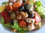 Seafood salad in Ulcinj, Montenegro