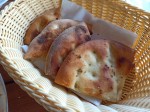 Home-made bread served with seafood salad in Ulcinj, Montenegro