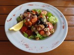 Seafood salad in Ulcinj, Montenegro