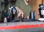 Thai iced coffee brewed in an alternative method, in a Slow bar in Bangkok, Thailand