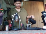 Thai iced coffee brewed in an alternative method, in a Slow bar in Bangkok, Thailand