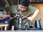 Thai iced coffee brewed in an alternative method, in a Slow bar in Bangkok, Thailand