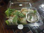 Mung bean spring rolls with tofu and mushrooms