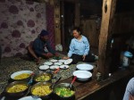 Original Thai food during a jungle trek in Thailand