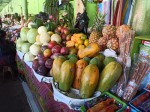 TOP 10 Guatemalan fruits for visiting Tikal and Uaxactun Mayan ruins - Fruit market stall