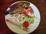 Fried mojarra fish