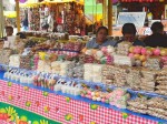 Guatemala Semana Santa - Ciudad de Guatemala, street food stalls with Guatemalan sweets, nougats and coconut cakes