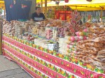 Guatemala Semana Santa - Ciudad de Guatemala, street food stalls with Guatemalan sweets, nougats and coconut cakes