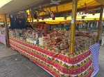 Guatemala Semana Santa - Ciudad de Guatemala, street food stalls with Guatemalan sweets, nougats and coconut cakes