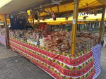Guatemala Semana Santa - Ciudad de Guatemala, street food stalls with Guatemalan sweets, nougats and coconut cakes