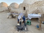 Have an organic bread in a moonlike landscape in Tunisia