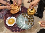 Homemade bread baked by a Berber family living in a traditional troglodyte house in Matmata in the southern part of Tunisia