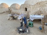 A real fire baked bread in a marvelous environment full of Sand Dunes of Sahara in Ong Jemel close to Tozeur