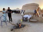 A real fire baked bread in a marvelous environment full of Sand Dunes of Sahara in Ong Jemel close to Tozeur