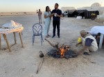 A real fire baked bread in a marvelous environment full of Sand Dunes of Sahara in Ong Jemel close to Tozeur