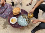 Homemade bread baked by a Berber family living in a traditional troglodyte house in Matmata in the southern part of Tunisia