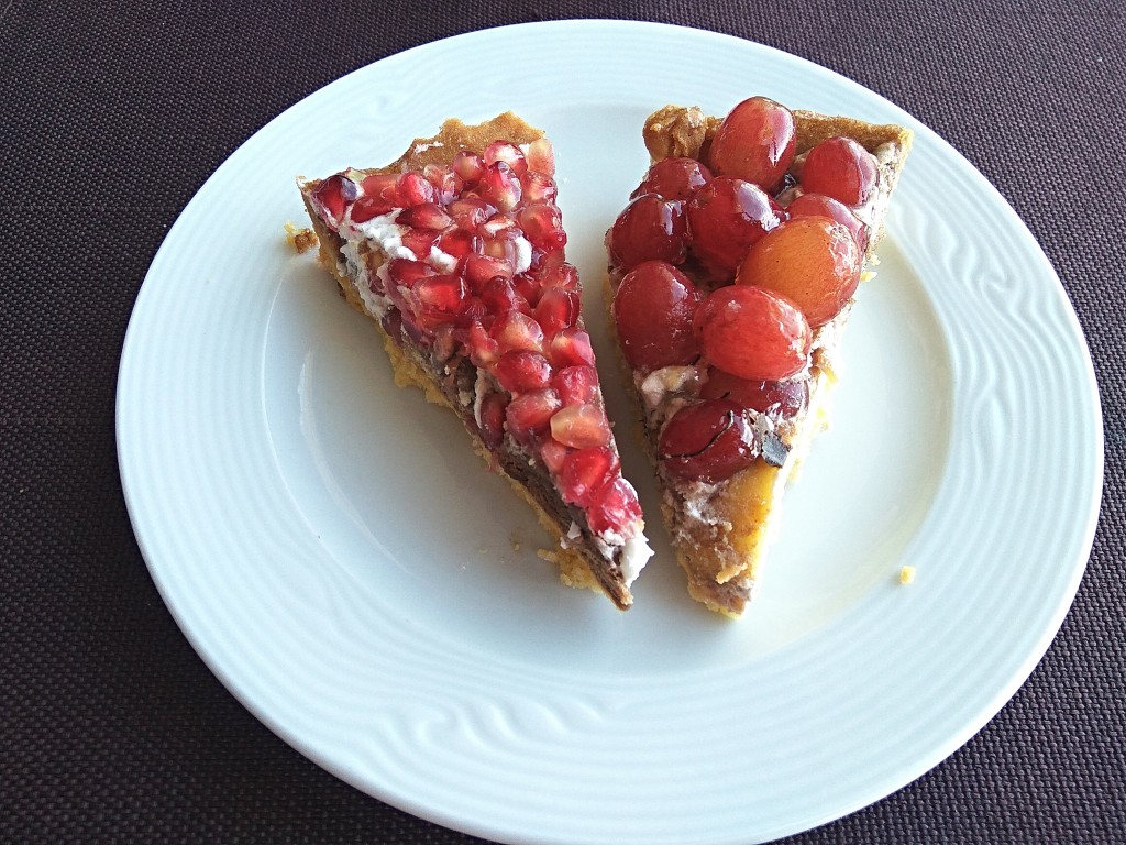 A tart with pomegranate and grapes - Sharm El Sheikh. A tart with pomegranate and grapes - Sharm El Sheikh.