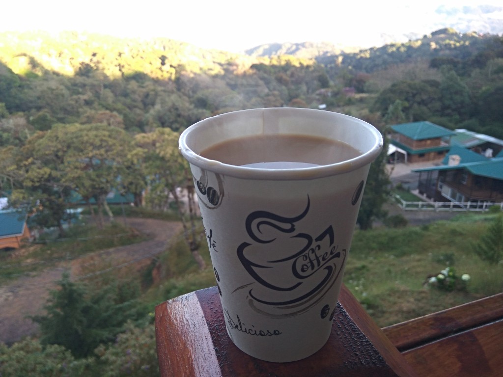 A good cup of coffee in a soda during the bus ride to the Corcovado National Park