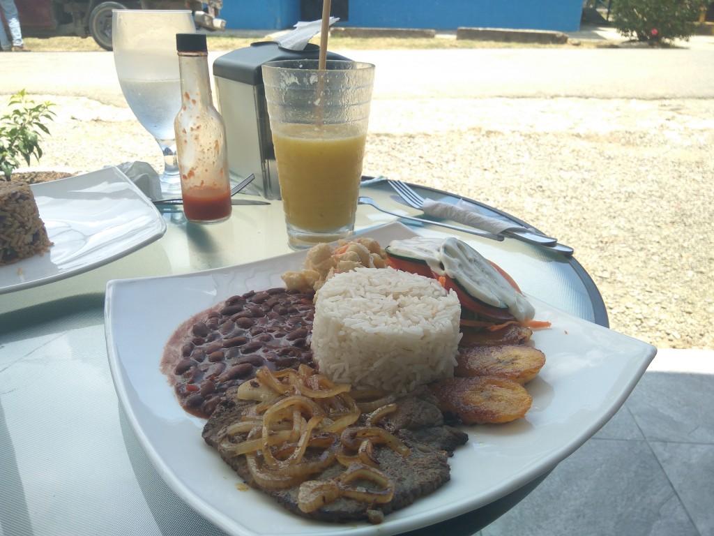 Casado with a spicy tabasco sauce - Costa Rica