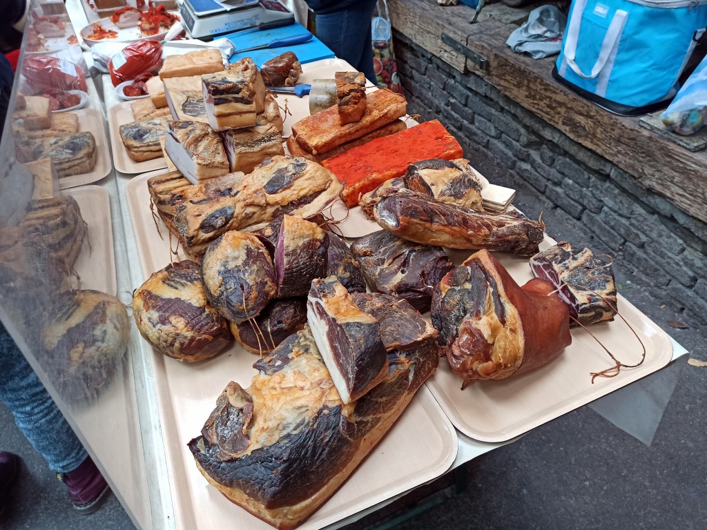 Hungarian home-made beef, pork, and deer sausages