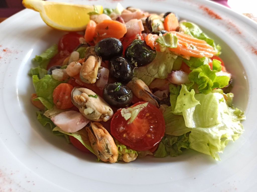 Seafood salad in Ulcinj, Montenegro