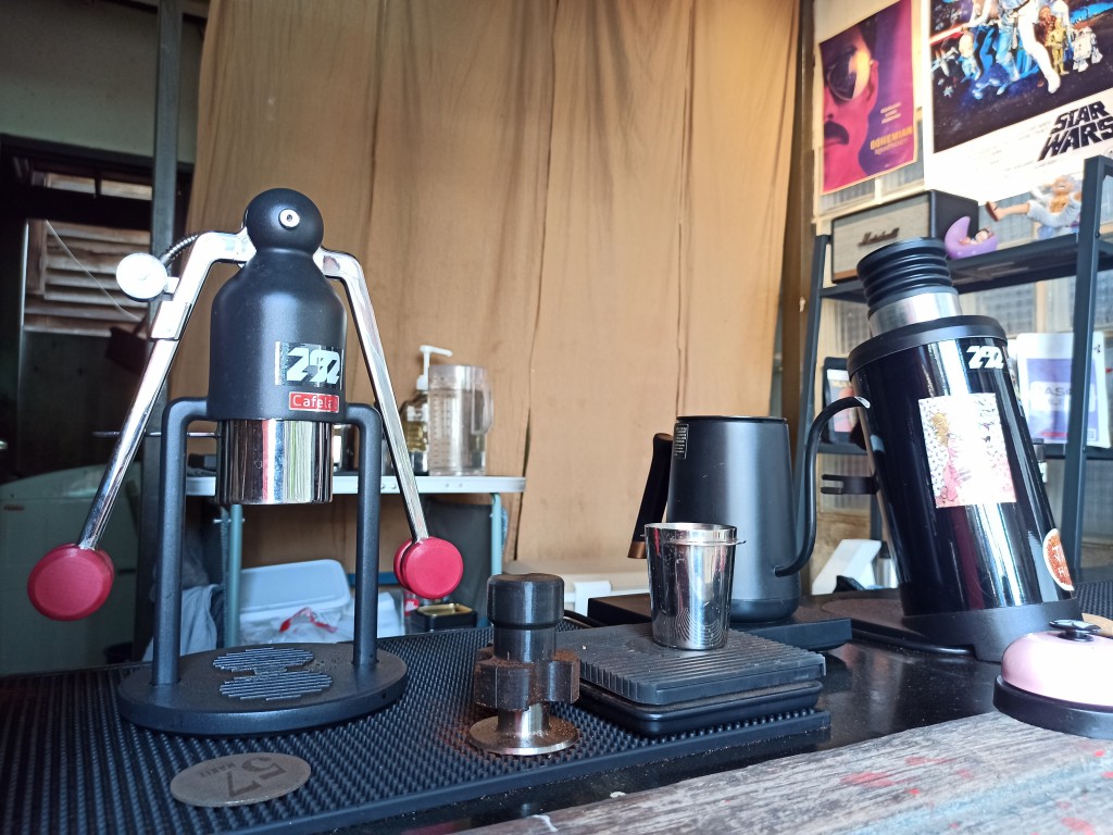 Thai iced coffee brewed in an alternative method, in a Slow bar in Bangkok, Thailand