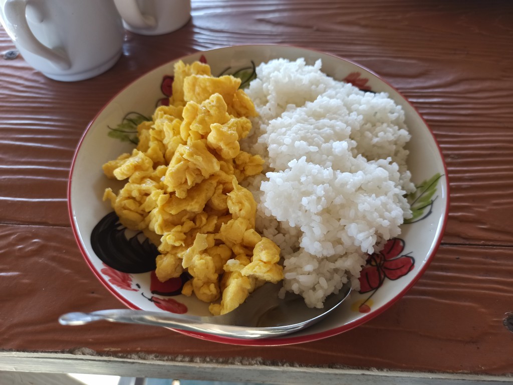 Scrambled eggs and rice Scrambled eggs and rice