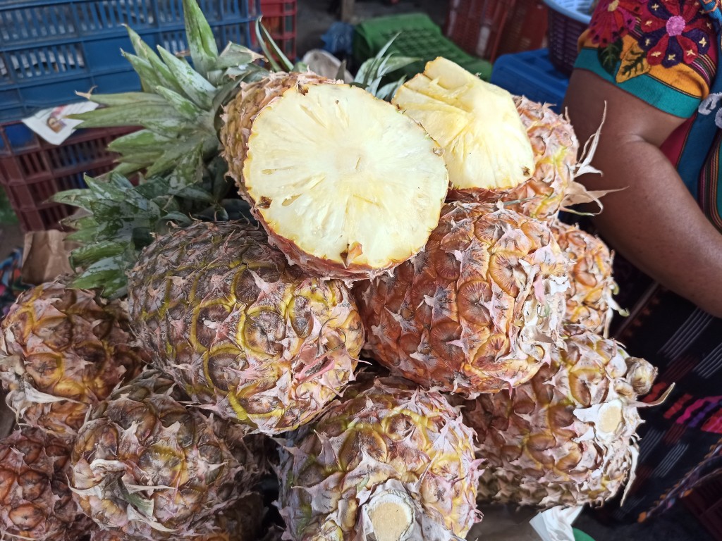 TOP 10 Guatemalan fruits for visiting Tikal and Uaxactun Mayan ruins - Pineapple