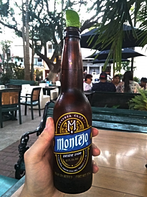 Montejo beer.